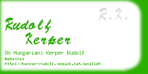 rudolf kerper business card